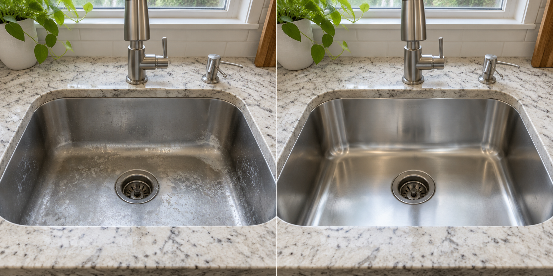 AI-generated demonstration of a kitchen sink before cleaning